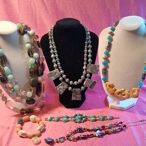 Stella and Dot and Other Mixed Media Necklaces
